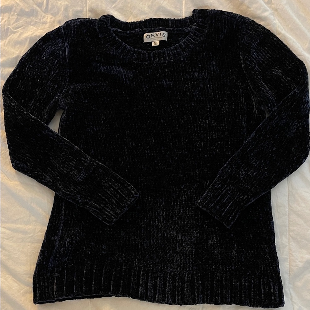 Orvis Women's Deep Blue Crew Neck Sweater